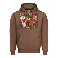 Chestnut have a cup of cheer Zipper Hoodie - MaliasSmallBusiness
