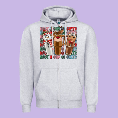 Have A Cup Of Cheer Zipper Hoodie Designed By Maliassmallbusiness