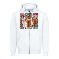 White have a cup of cheer Zipper Hoodie - MaliasSmallBusiness