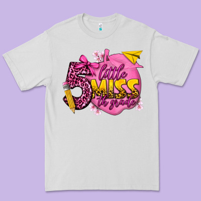 Little Miss 5th Grade Premium Tee Designed By Texasbilliewilder