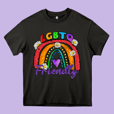Lgbtq Friendly Heavy Core Tee Designed By Zillion Design Studio