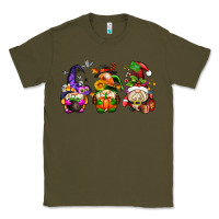 Army Green hallothanksmas gnome Classic Tee - AdoDesignShop