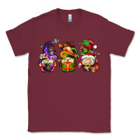 Burgundy hallothanksmas gnome Classic Tee - AdoDesignShop