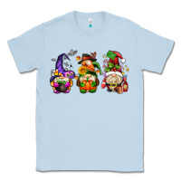 Dusty Blue hallothanksmas gnome Classic Tee - AdoDesignShop