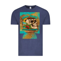 Vintage Denim dead tired fueled by coffee 12 oz can cooler (regular) Vintage Tee - Artiststas