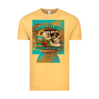 Vintage Mustard dead tired fueled by coffee 12 oz can cooler (regular) Vintage Tee - Artiststas