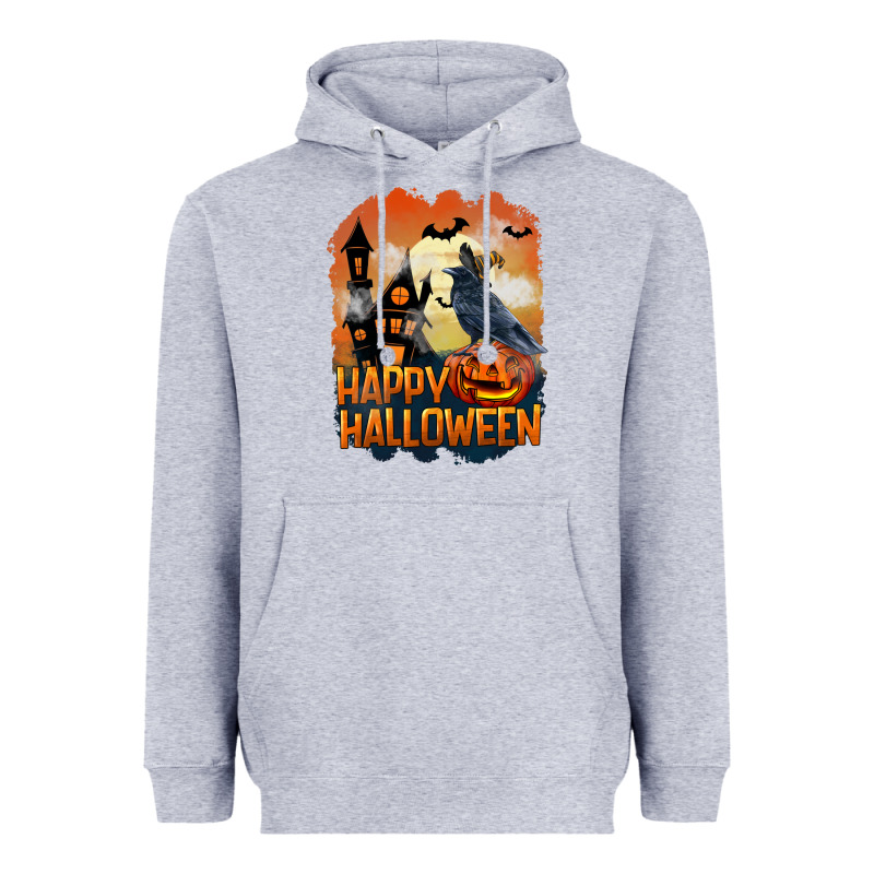 Happy Halloween With Crow Heavyweight Hoodie by LillyAllenDesigns | Teevron