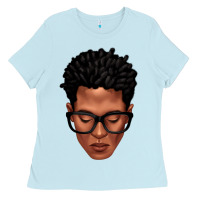 Baby Blue black man portrait Ladies Tee - texasbilliewilder