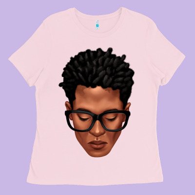 Black Man Portrait Ladies Tee Designed By Texasbilliewilder