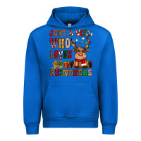 Cobalt just a girl who loves reindeers Urban Hoodie - CowGirlArtShop