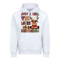 White just a girl who loves reindeers Urban Hoodie - CowGirlArtShop