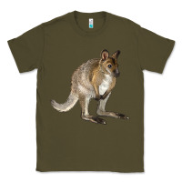 Army Green Hand Drawn Wallaby Animal Classic Tee - LillyAllenDesigns