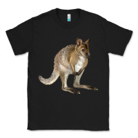 Black Hand Drawn Wallaby Animal Classic Tee - LillyAllenDesigns