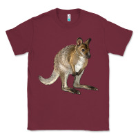 Burgundy Hand Drawn Wallaby Animal Classic Tee - LillyAllenDesigns