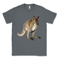 Charcoal Heather Hand Drawn Wallaby Animal Classic Tee - LillyAllenDesigns