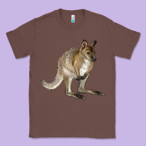 Hand Drawn Wallaby Animal Classic Tee Designed By Lillyallendesigns