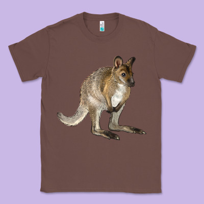 Hand Drawn Wallaby Animal Classic Tee Designed By Lillyallendesigns