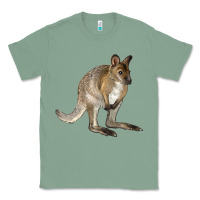 Sage Hand Drawn Wallaby Animal Classic Tee - LillyAllenDesigns