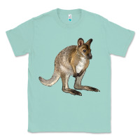 Seafoam Hand Drawn Wallaby Animal Classic Tee - LillyAllenDesigns