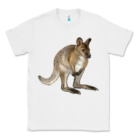 White Hand Drawn Wallaby Animal Classic Tee - LillyAllenDesigns