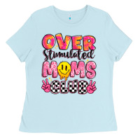 Baby Blue over stimulated moms club Ladies Tee - JahusDesignShop