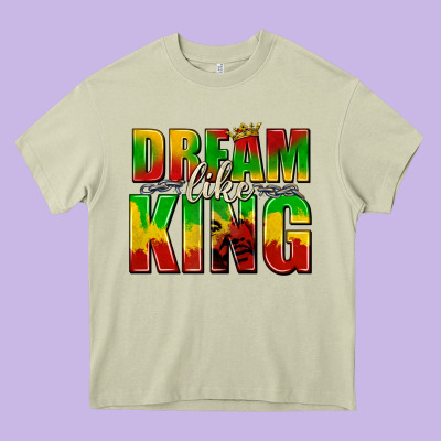Dream Like King With Crown Heavy Core Tee Designed By Texasbilliewilder