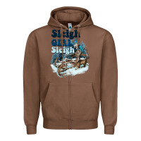 Chestnut sleigh girl sleigh skeleton Zipper Hoodie - NancyCooperArtShop