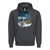 Smoke sleigh girl sleigh skeleton Zipper Hoodie - NancyCooperArtShop