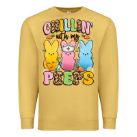 Antique Gold chillin' with my peeps nurse Premium Sweatshirt - Artiststas