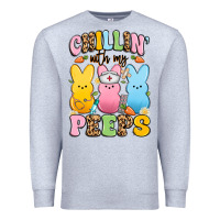 Heather Grey chillin' with my peeps nurse Premium Sweatshirt - Artiststas