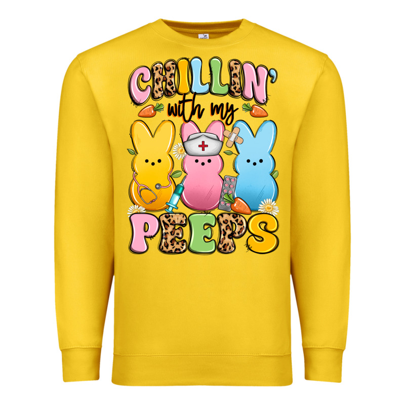 Chillin' With My Peeps Nurse Premium Sweatshirt by Artiststas | Teevron