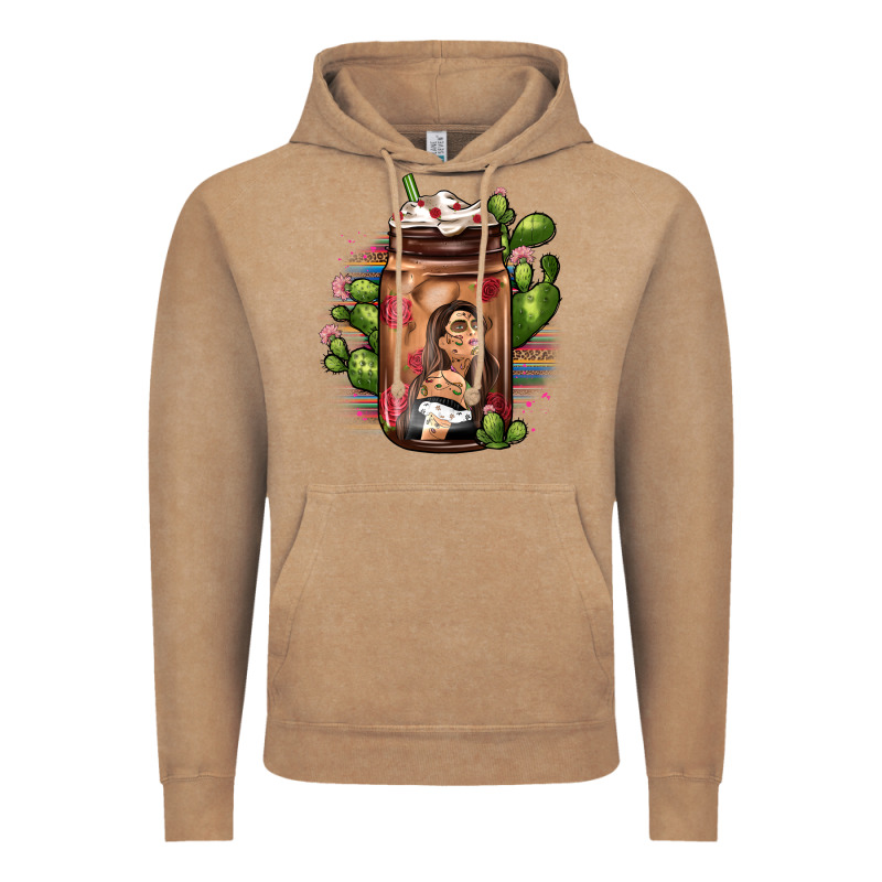 Mexican Coffee Cup Cactus Vintage Hoodie by JahusDesignShop | Teevron