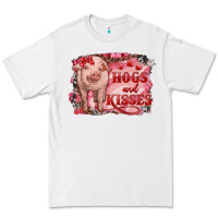 White valentine's day pig hogs and kisses Premium Tee - RanaPortraitStore
