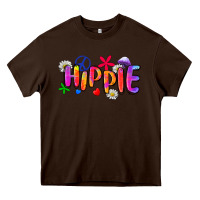 Chocolate Brown hippie Heavy Core Tee - Zillion Design Studio