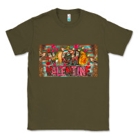 Army Green Nach Valentine Classic Tee - CowhideDigitalArt