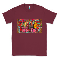 Burgundy Nach Valentine Classic Tee - CowhideDigitalArt