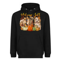 Black welcome fall with dogs Heavyweight Hoodie - LillyAllenDesigns