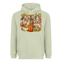 Matcha welcome fall with dogs Heavyweight Hoodie - LillyAllenDesigns