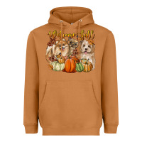 Meerkat welcome fall with dogs Heavyweight Hoodie - LillyAllenDesigns