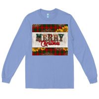 Colony Blue merry Christmas sunflowers Long Sleeve Tee - Jasminsmagicworld