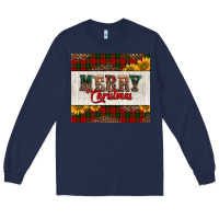 Navy merry Christmas sunflowers Long Sleeve Tee - Jasminsmagicworld
