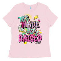 Bubblegum Pink 70s made 80s raised Ladies Tee - texasbilliewilder