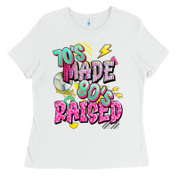 White 70s made 80s raised Ladies Tee - texasbilliewilder