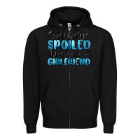 Black somebodys spoiled blue collar girlfriend Zipper Hoodie - MaliasSmallBusiness