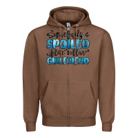 Chestnut somebodys spoiled blue collar girlfriend Zipper Hoodie - MaliasSmallBusiness