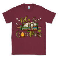Burgundy let's go camping Classic Tee - BarkalooDesign