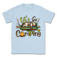 Dusty Blue let's go camping Classic Tee - BarkalooDesign