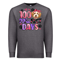 Charcoal Heather 100 pawfect days Premium Sweatshirt - Artiststas