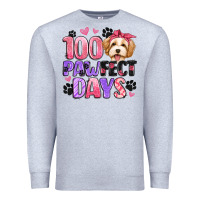 Heather Grey 100 pawfect days Premium Sweatshirt - Artiststas
