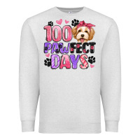 Oatmeal Heather 100 pawfect days Premium Sweatshirt - Artiststas